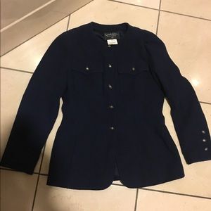 Chanel Navy Blue Jacket in size 44